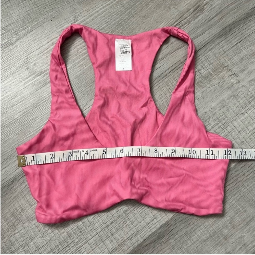 NEW NAKED WARDROBE Pink Ribbed Racerback Bra Top
Size Small - Picture 11 of 12